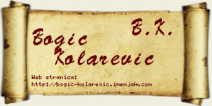 Bogić Kolarević vizit kartica